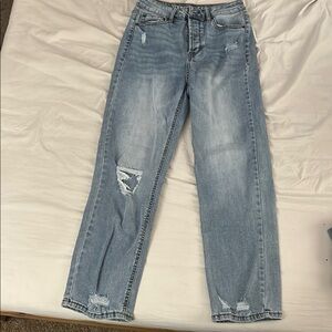 Distressed Light Blue Jeans